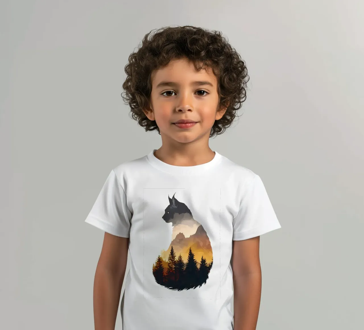 Silueta de la Montaña del Gato camiseta para niños de Ginnery