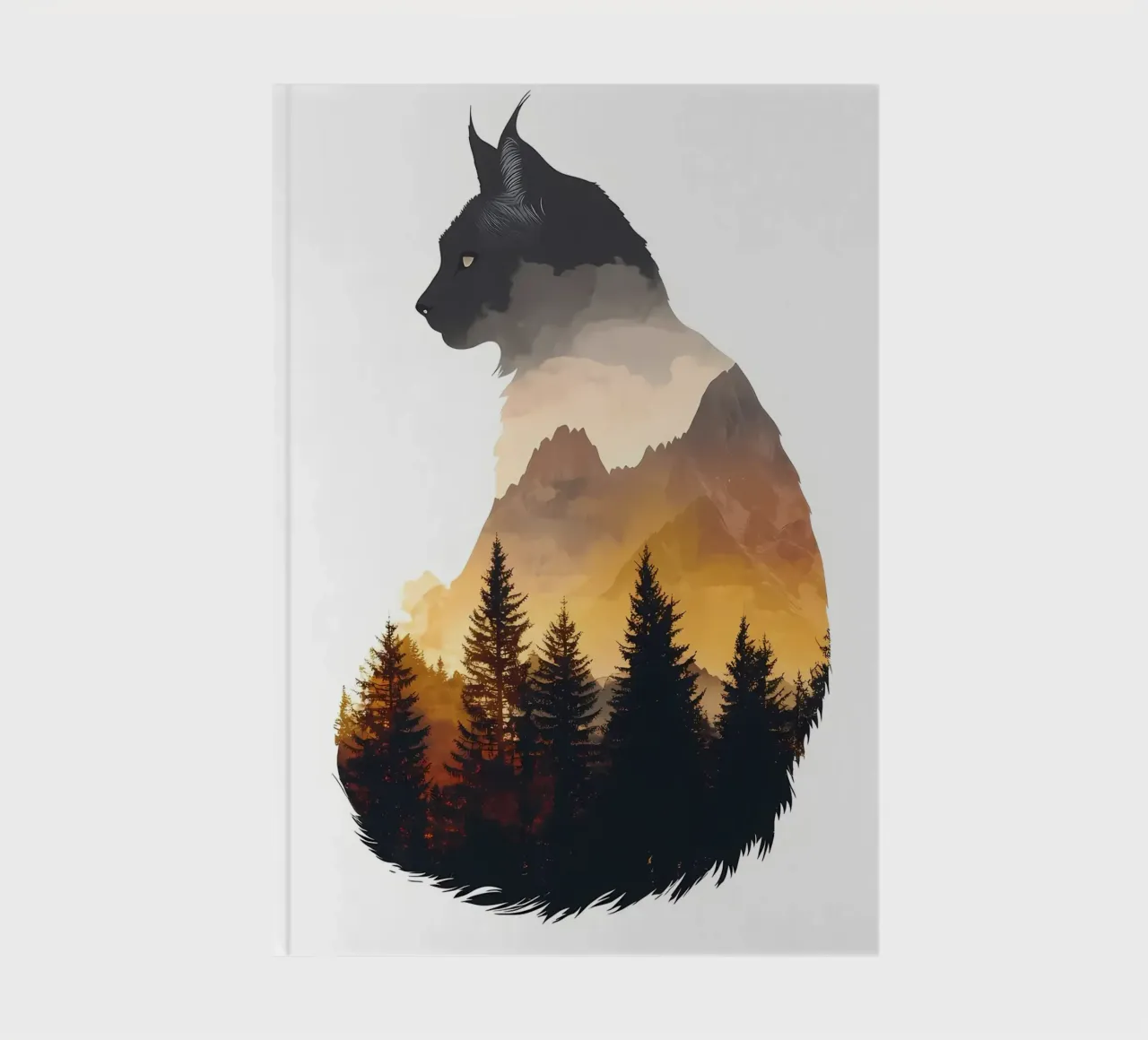 Cat Mountain Silhouette notebook by Ginnery