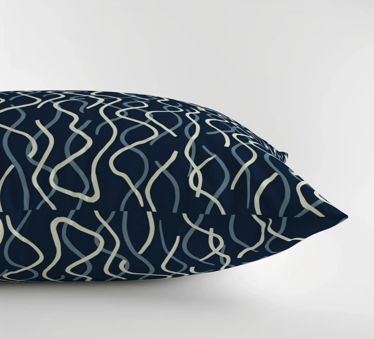 Wiggle seamless pattern decorative cushion by Little Dean