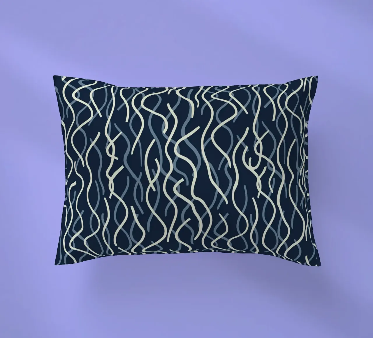 Wiggle seamless pattern decorative cushion by Little Dean