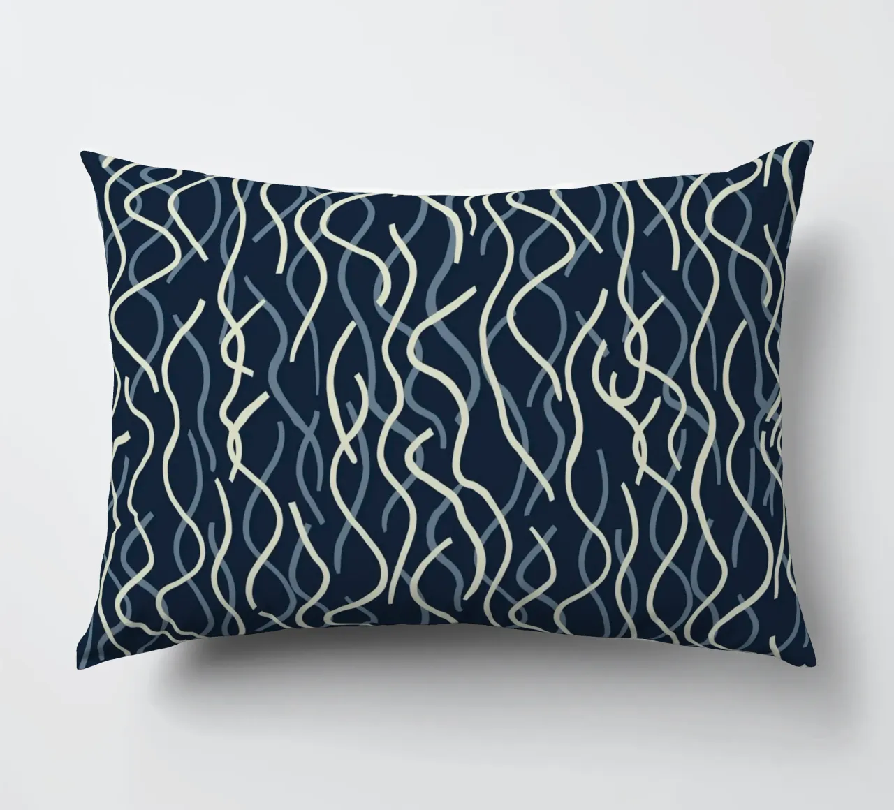 Wiggle seamless pattern decorative cushion by Little Dean