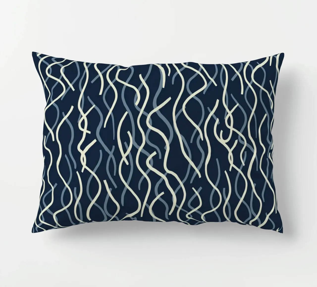 Wiggle seamless pattern decorative cushion by Little Dean