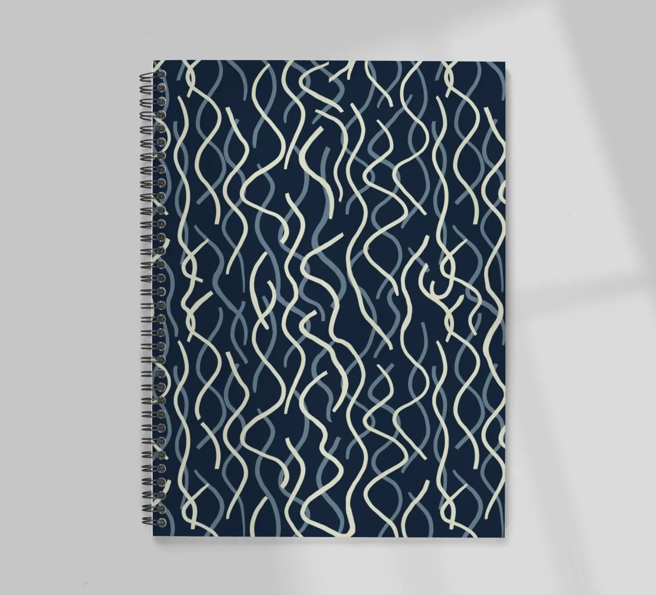 Wiggle seamless pattern spiral notebook by Little Dean
