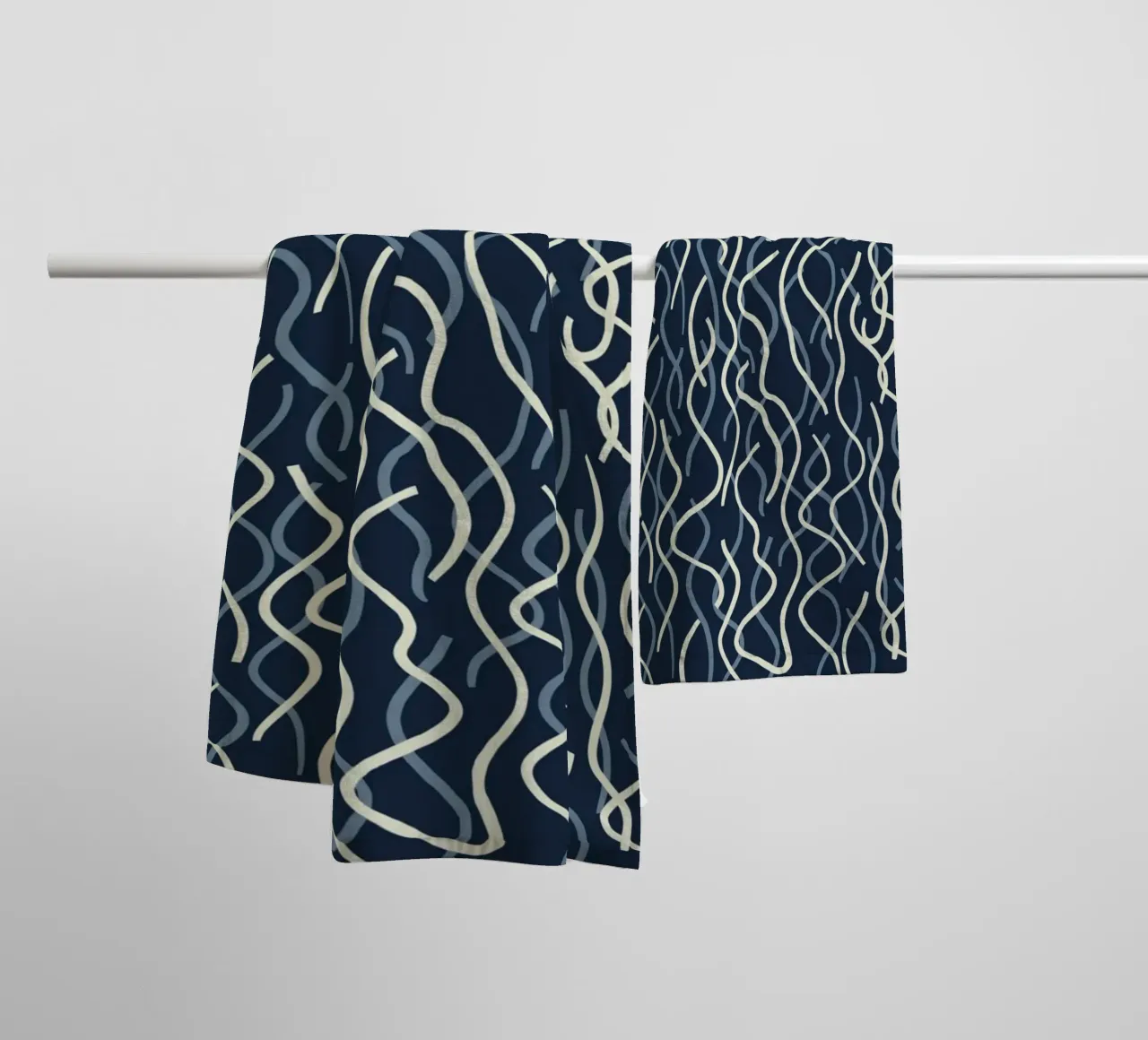 Wiggle seamless pattern towel by Little Dean