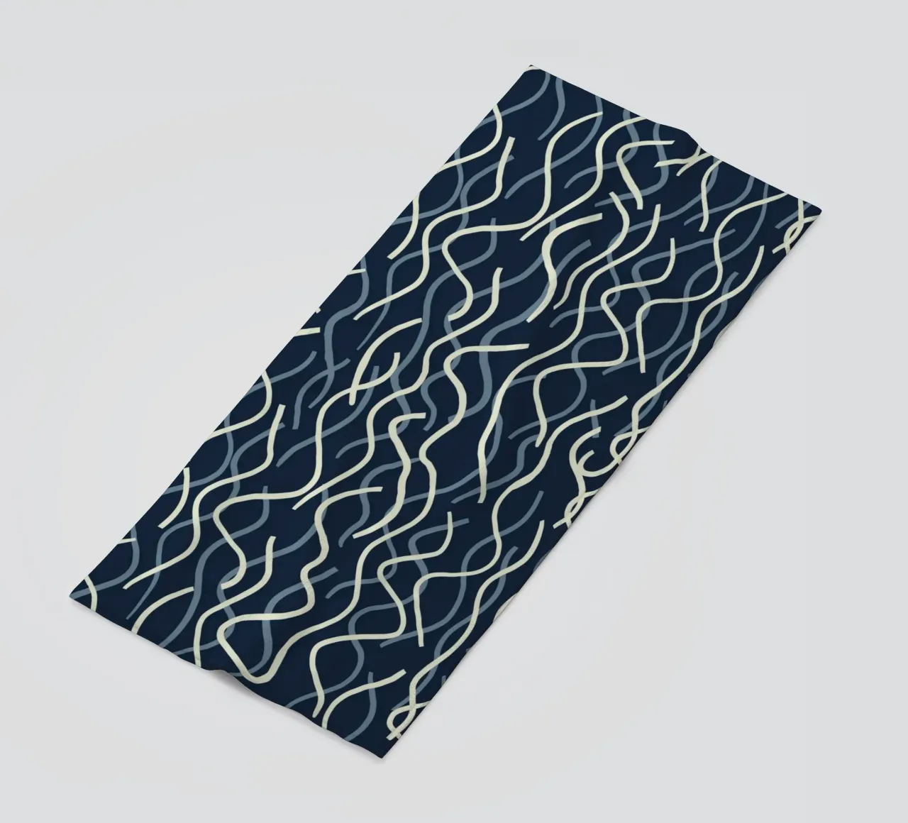 Wiggle seamless pattern beach towel by Little Dean