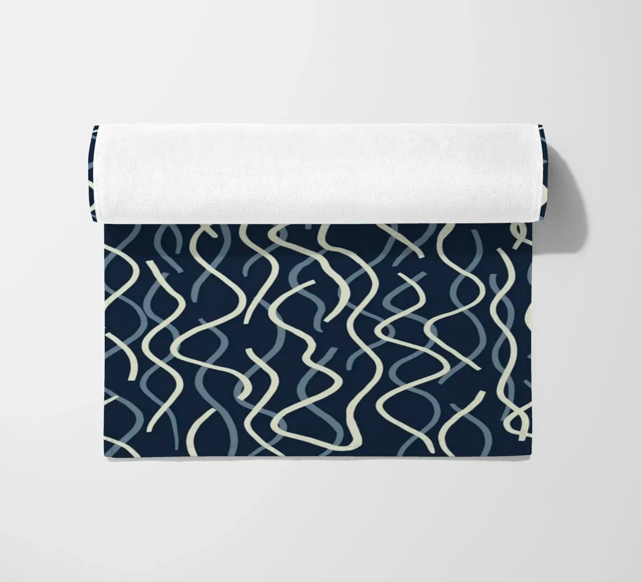Wiggle seamless pattern beach towel by Little Dean