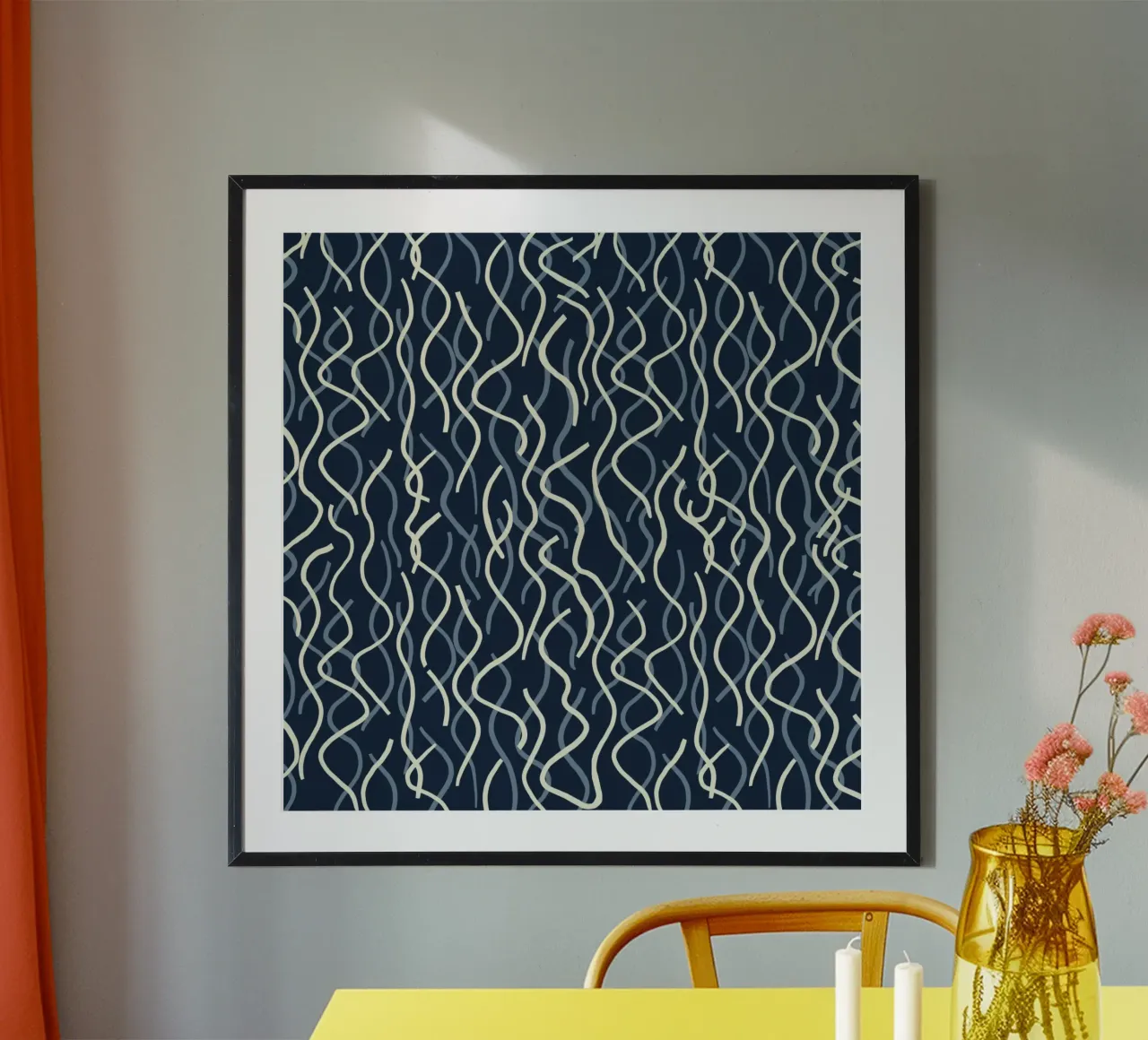 Wiggle seamless pattern poster by Little Dean