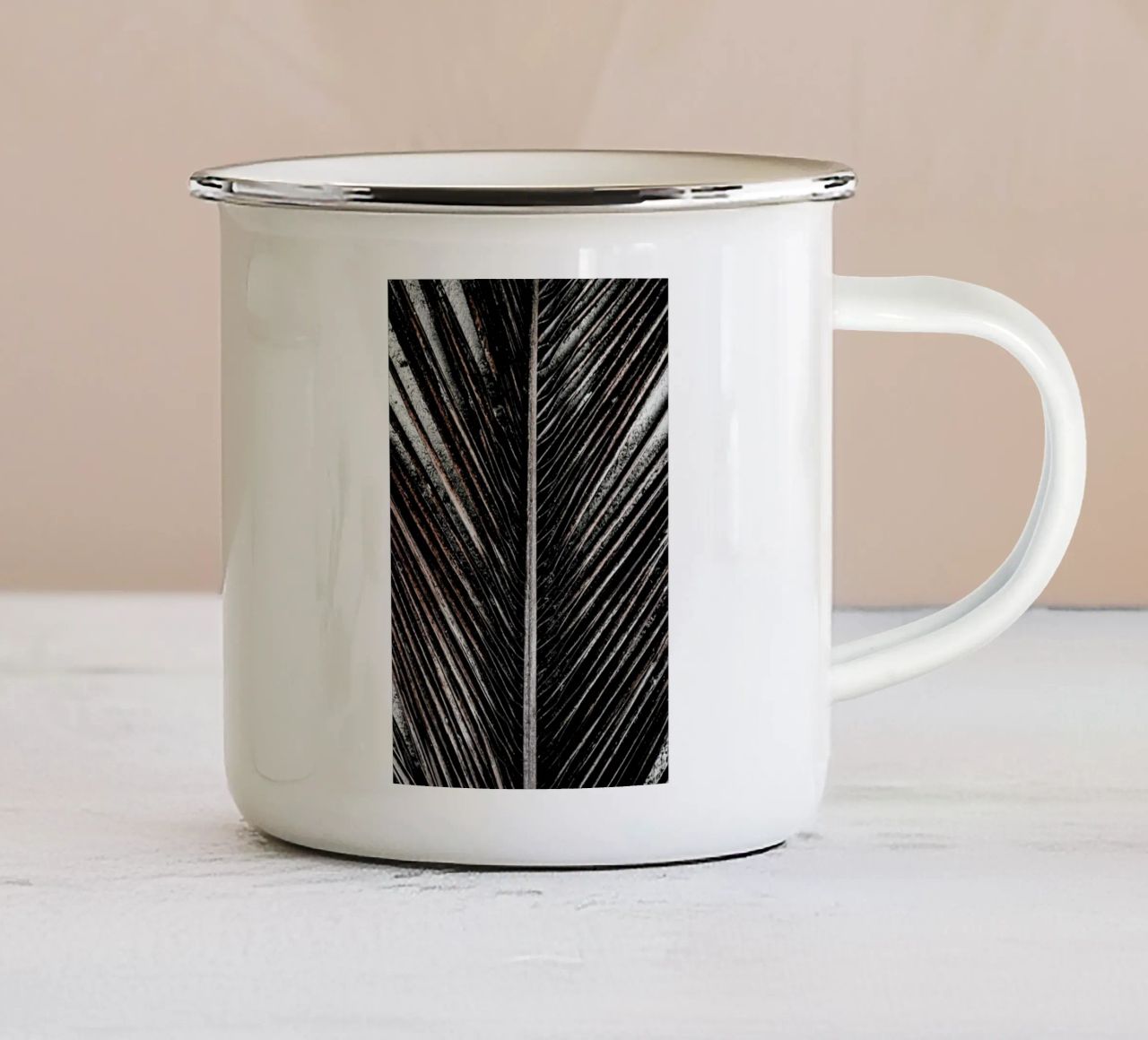 Beach Palm Patterns 12 tazza in smalto da Chris Abatzis