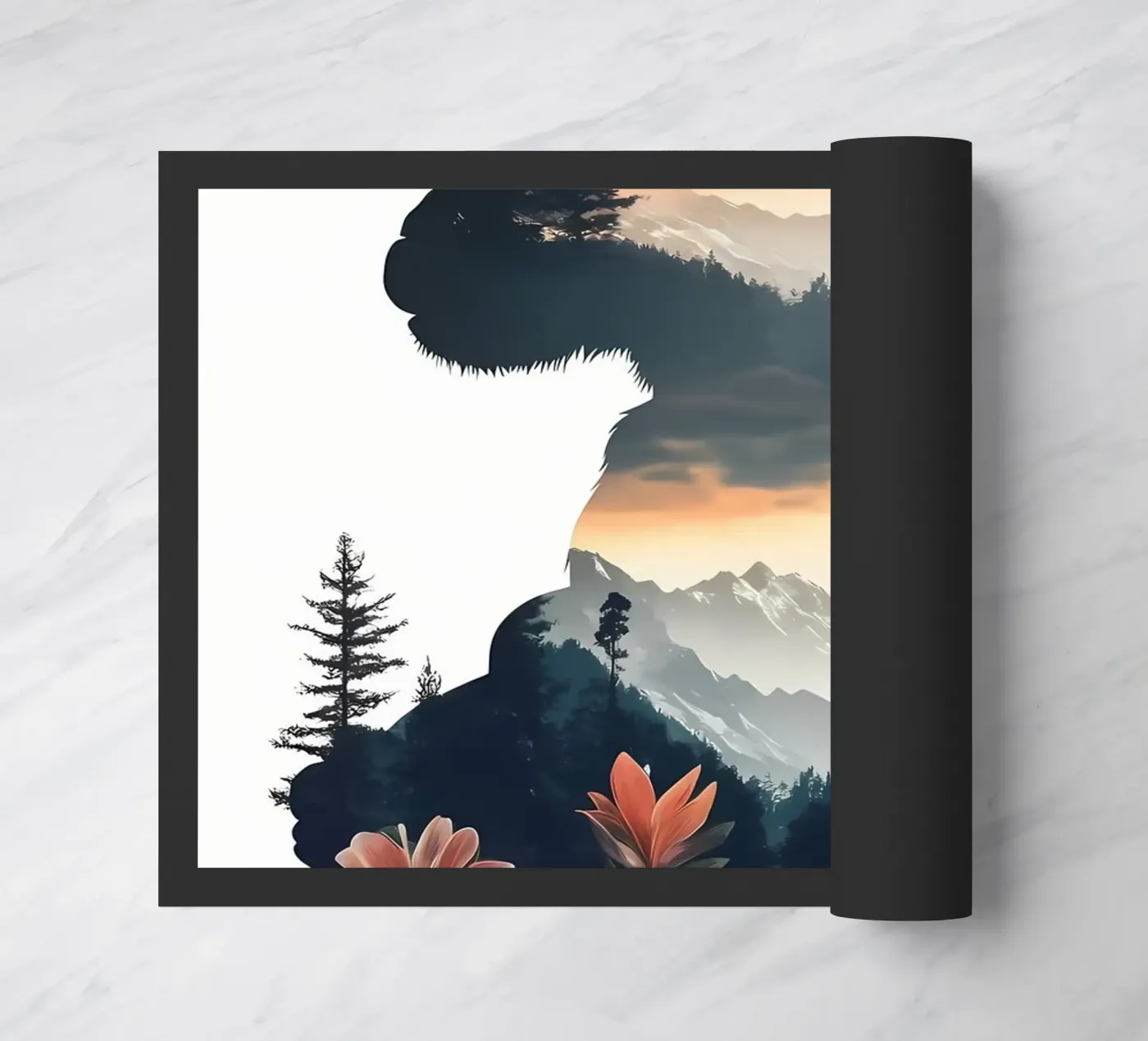 Monkey Mountain Sunset doormat by Ginnery