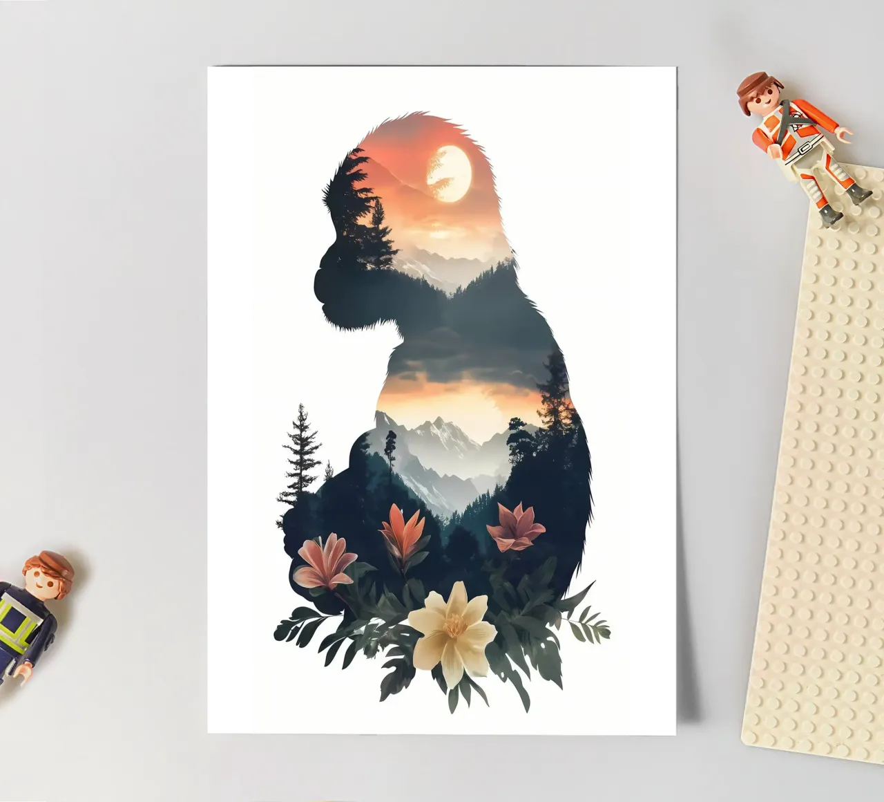 Monkey Mountain Sunset sticker sheet by Ginnery