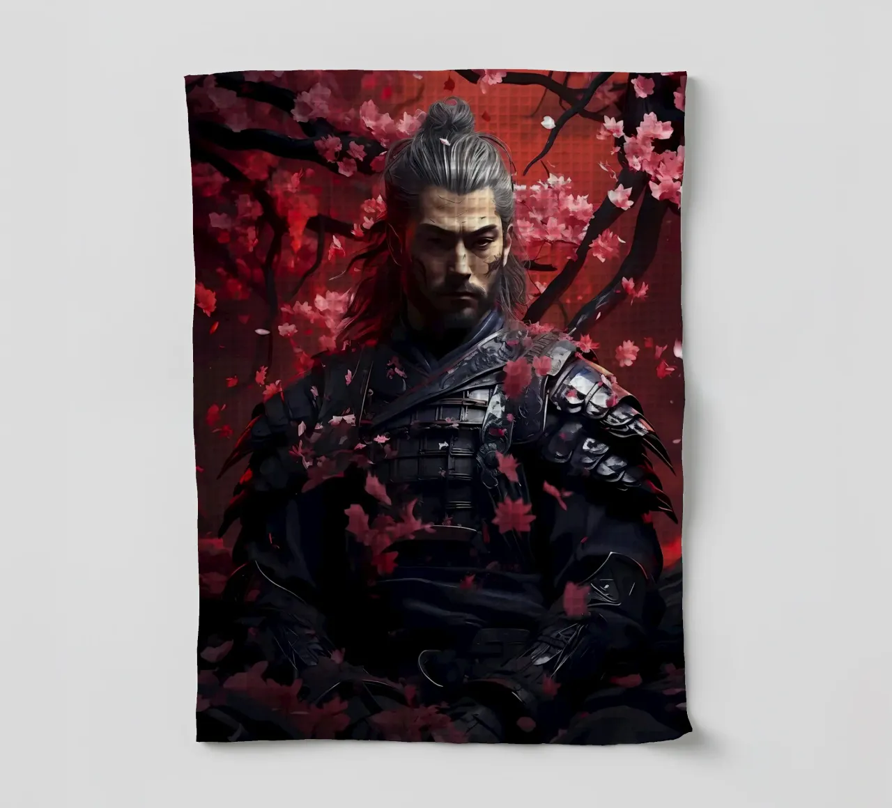 Samurai giapponese Sakura canovaccio da cucina da Mikesell