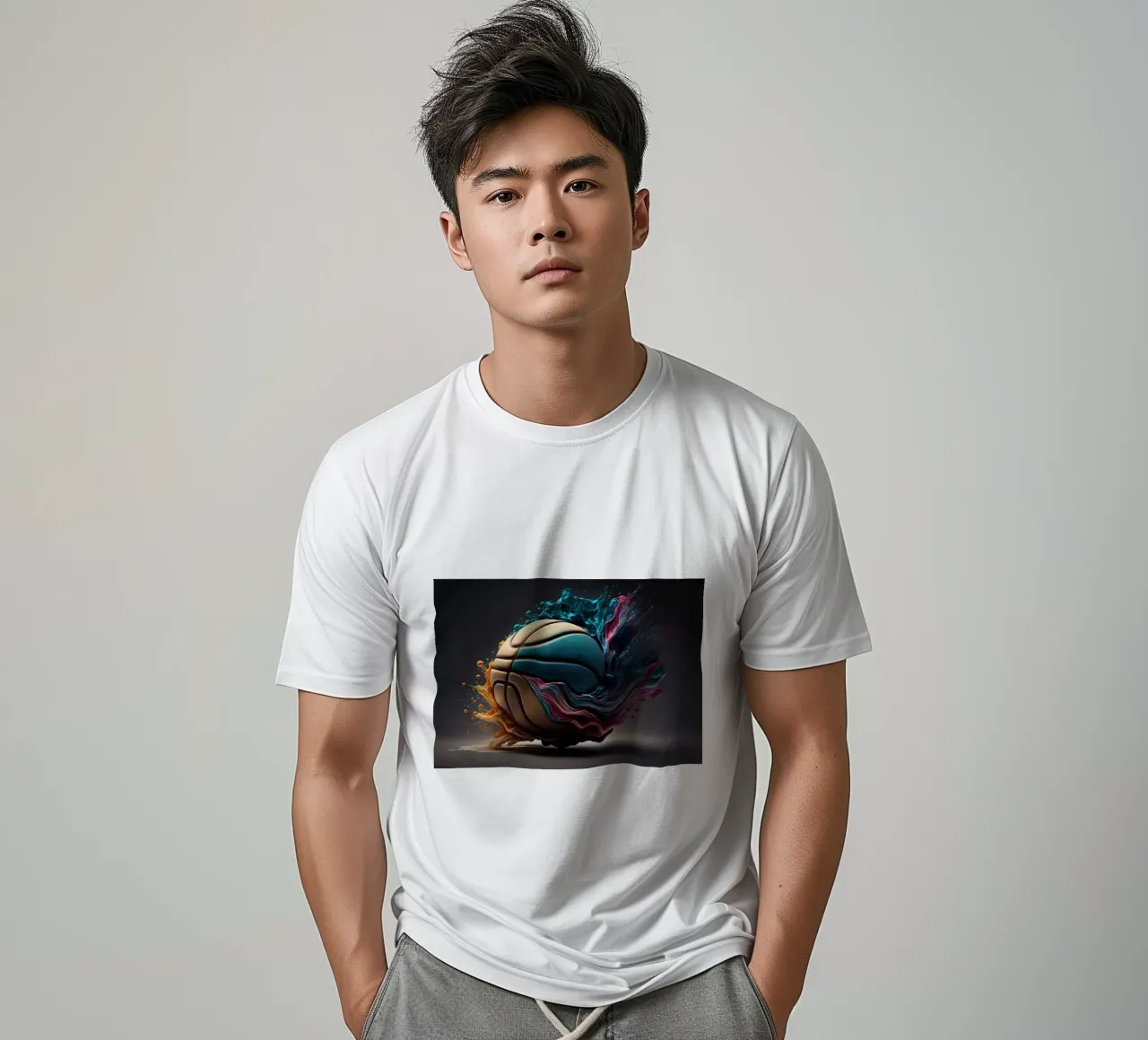 basket in stile 3d t-shirt da Delaplane