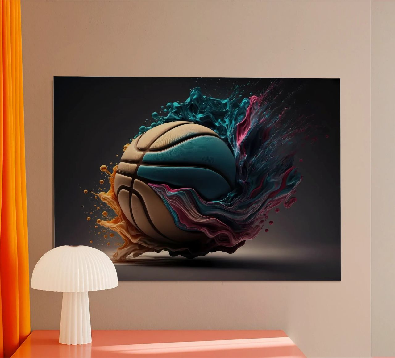 basket-ball en 3d poster de Delaplane