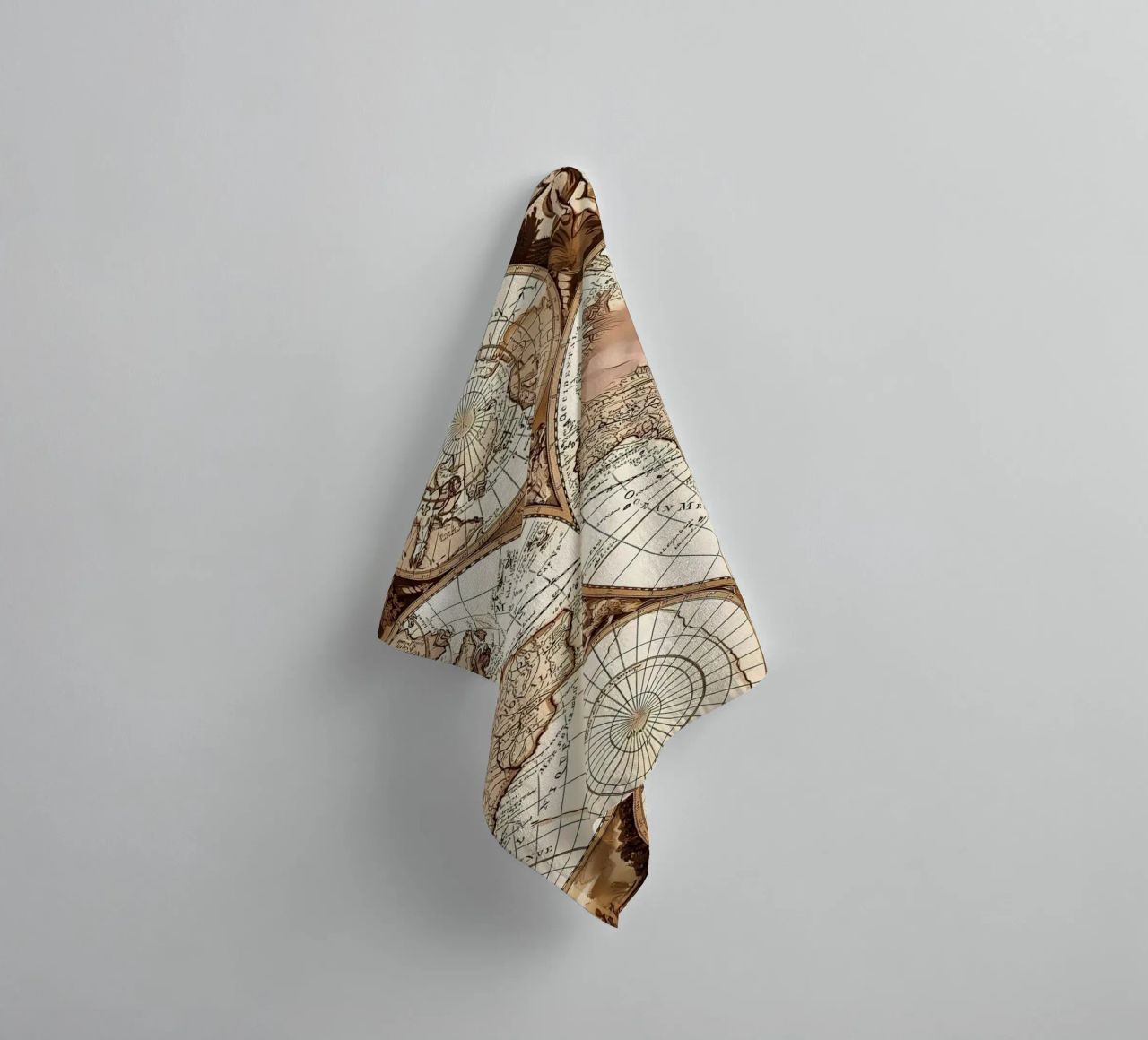 Vintage Map of the World towel by Delaplane