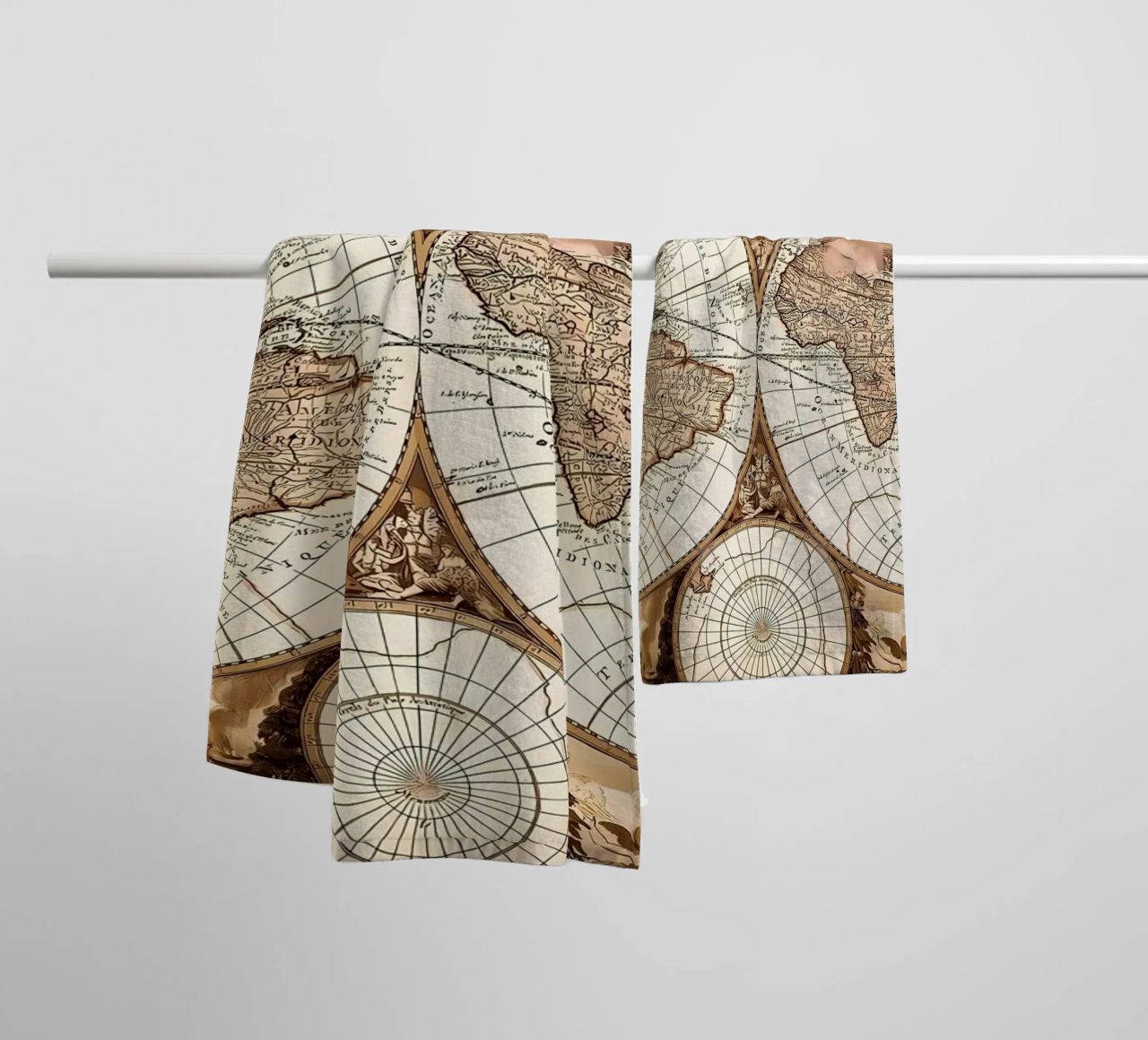 Vintage Map of the World towel by Delaplane