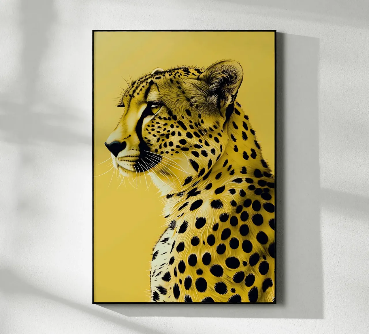 Léopard de style jaune plexiglas de Yaso Design & Art