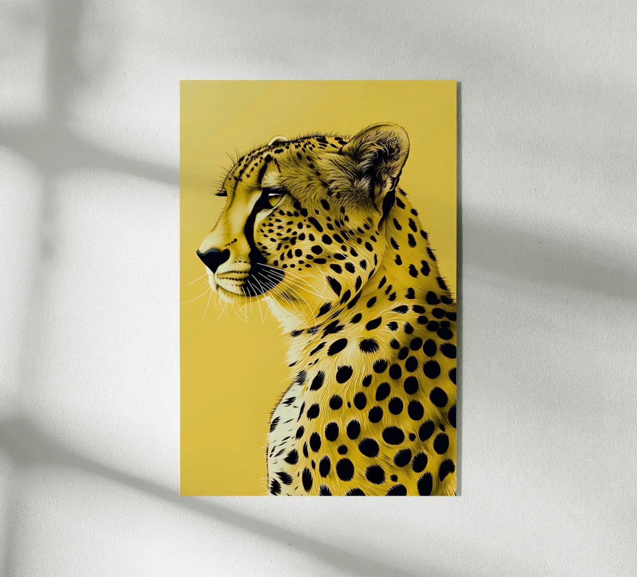 Léopard de style jaune plexiglas de Yaso Design & Art