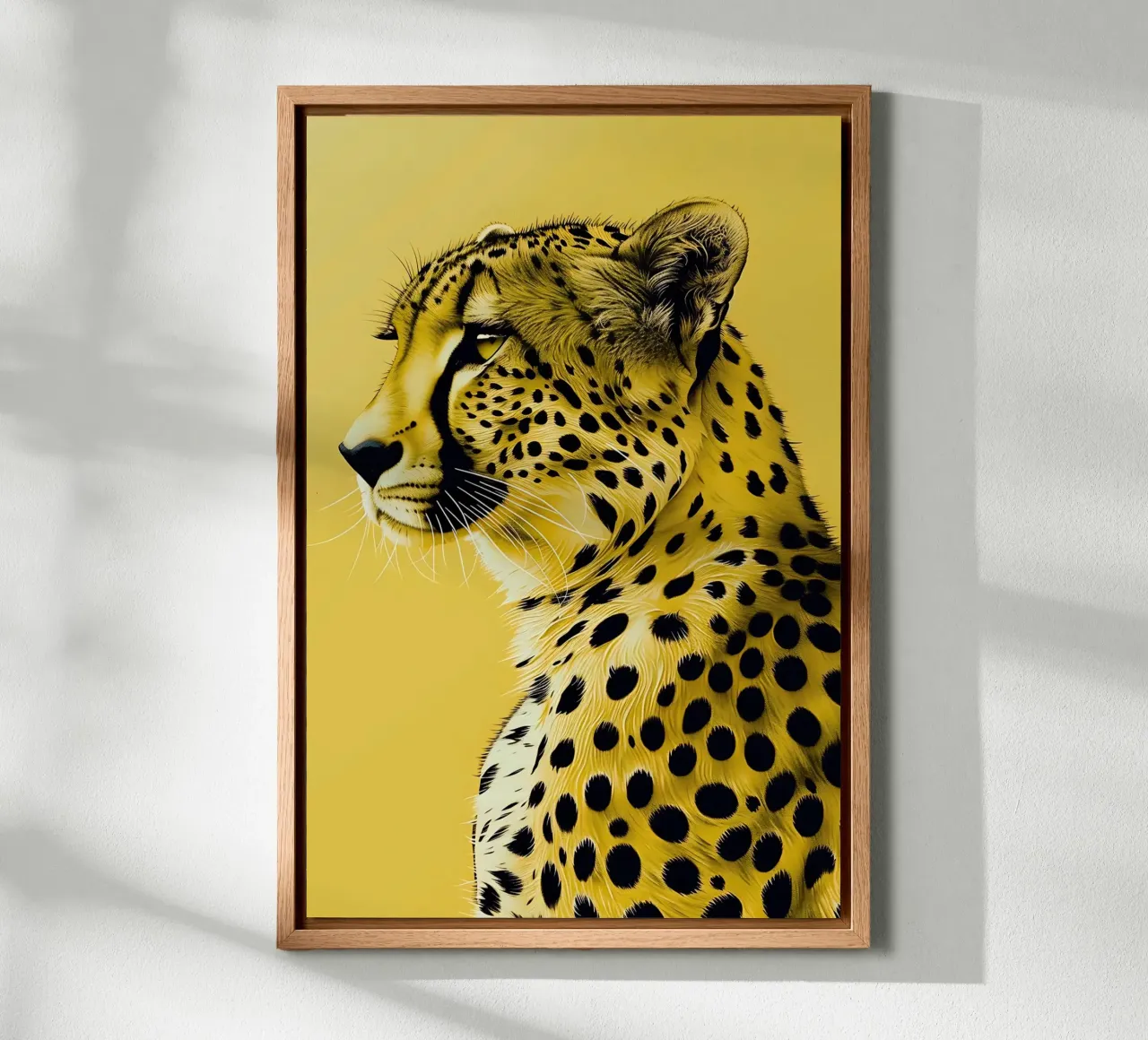 Leopard in yellow style canvas by Yaso Design & Art