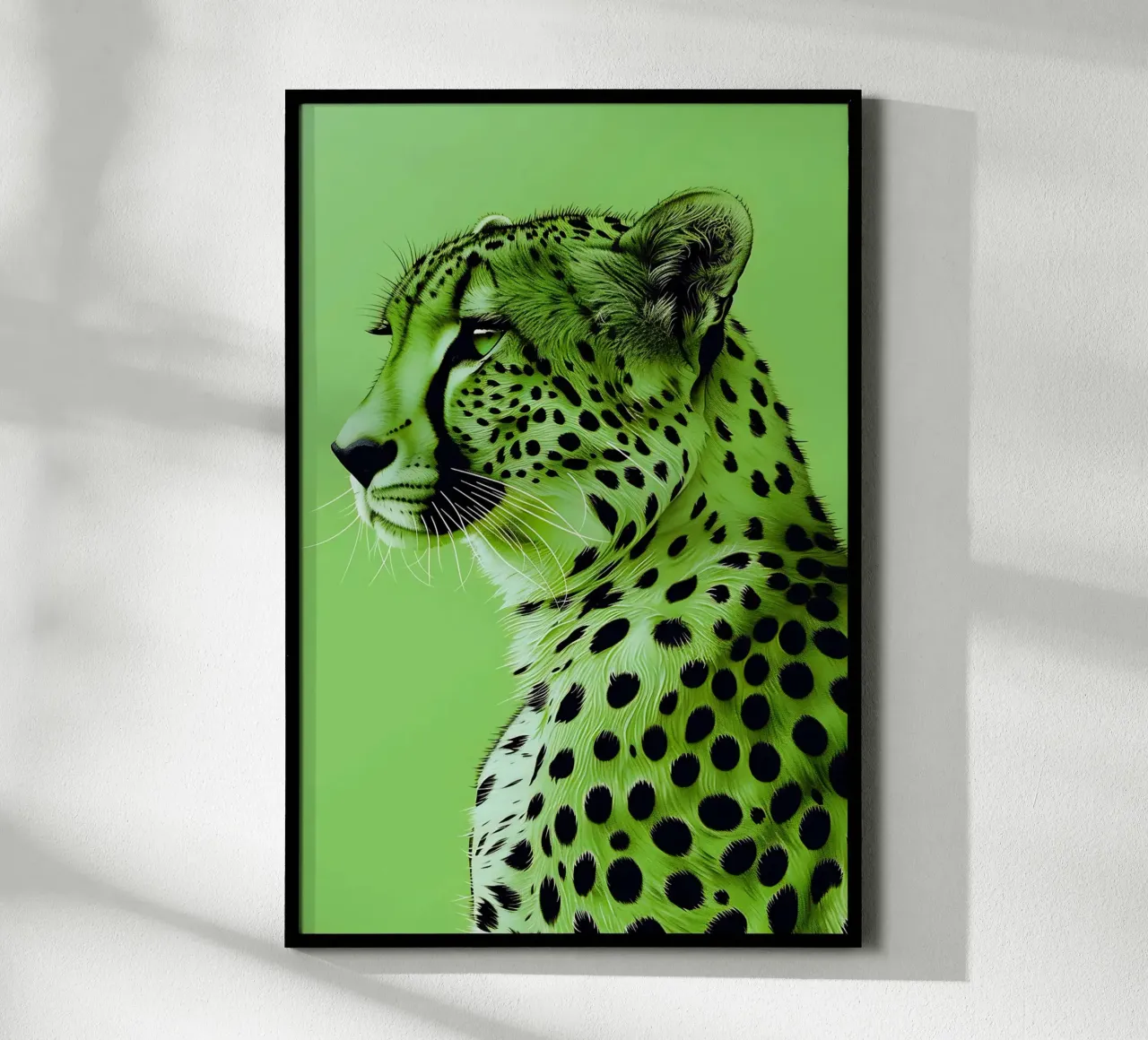 Leopardo in stile verde chiaro poster da Yaso Design & Art