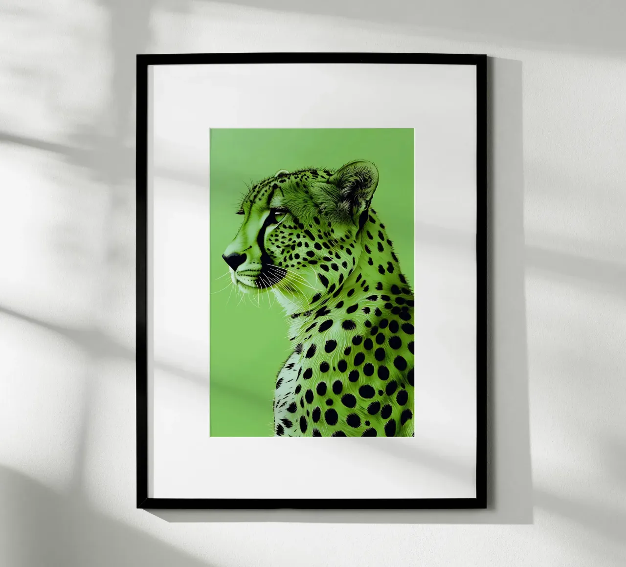 Leopardo in stile verde chiaro poster da Yaso Design & Art