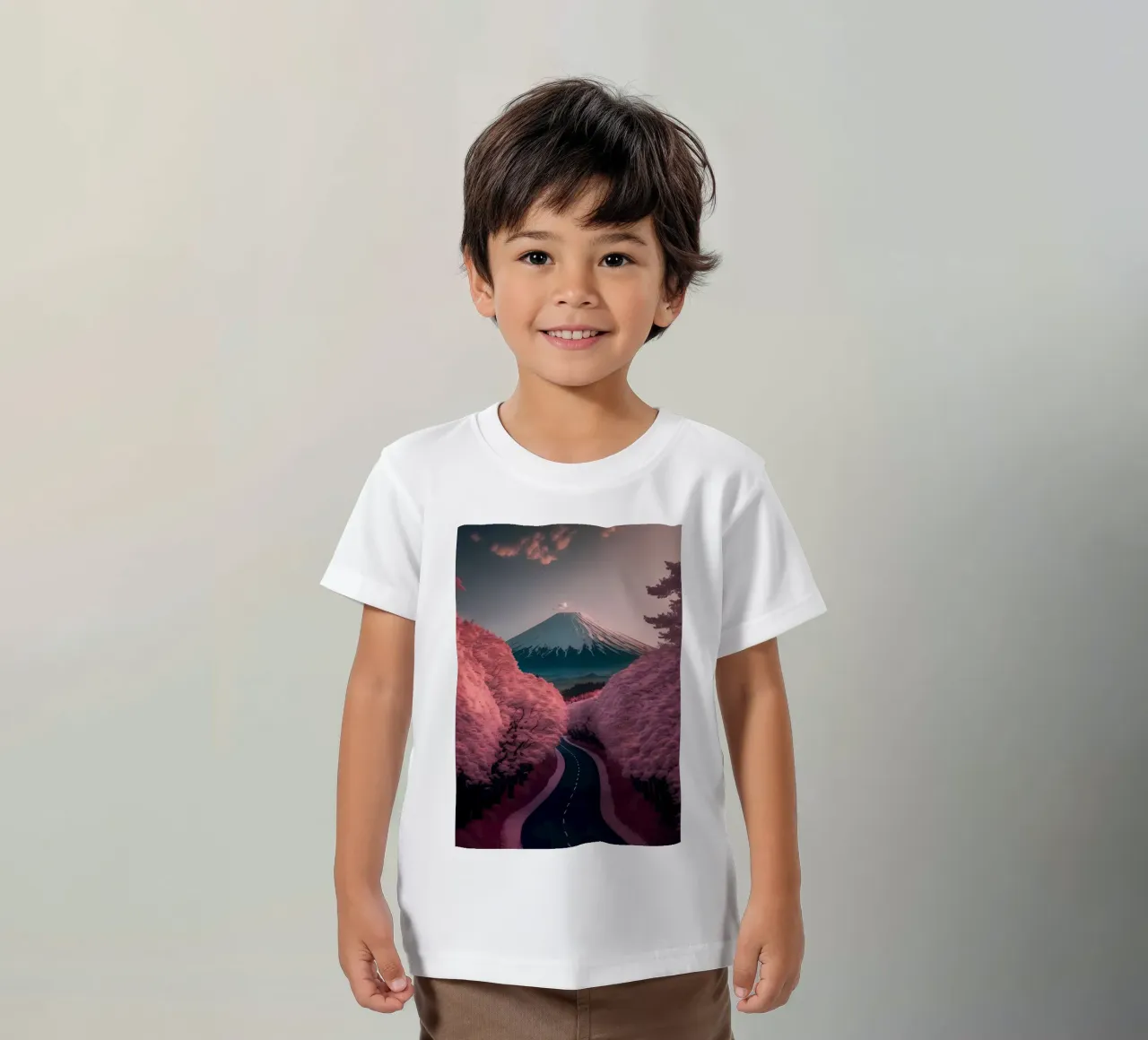 Cherry Blossom Japan Art kids t-shirt by Mikesell
