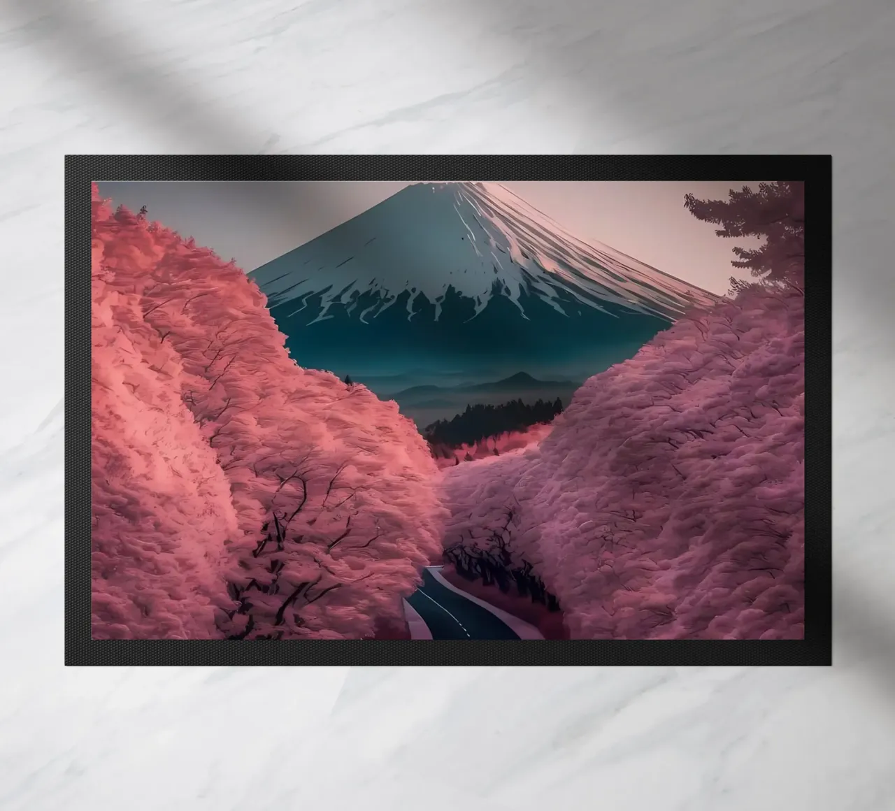 Cherry Blossom Japan Art doormat by Mikesell