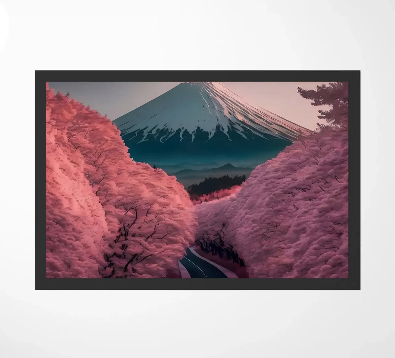 Cherry Blossom Japan Art doormat by Mikesell