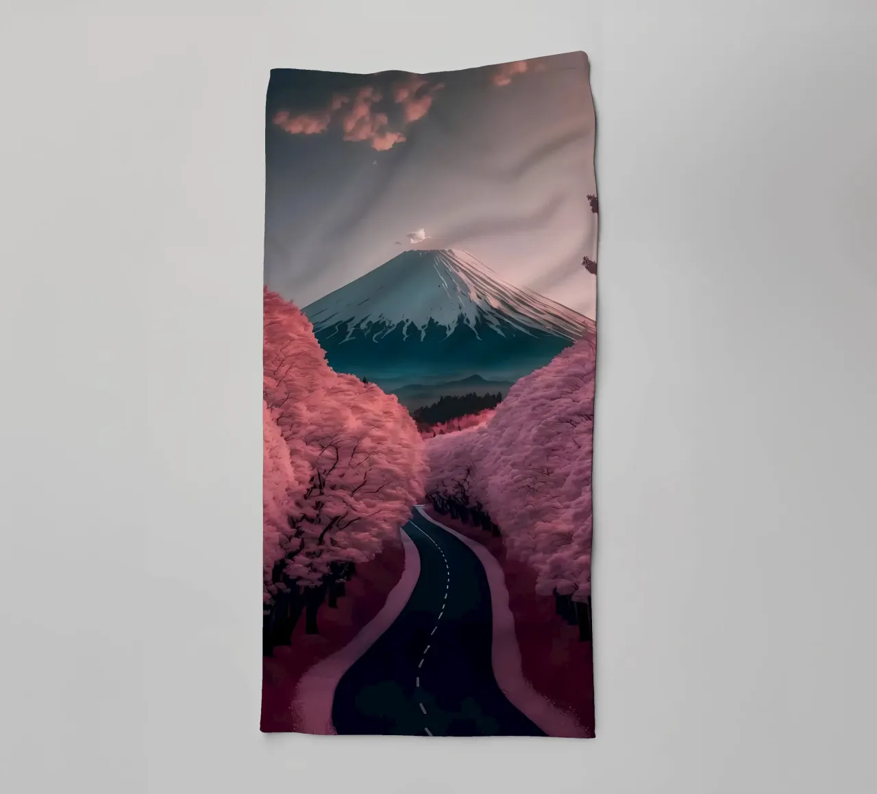 Cherry Blossom Japan Art towel by Mikesell
