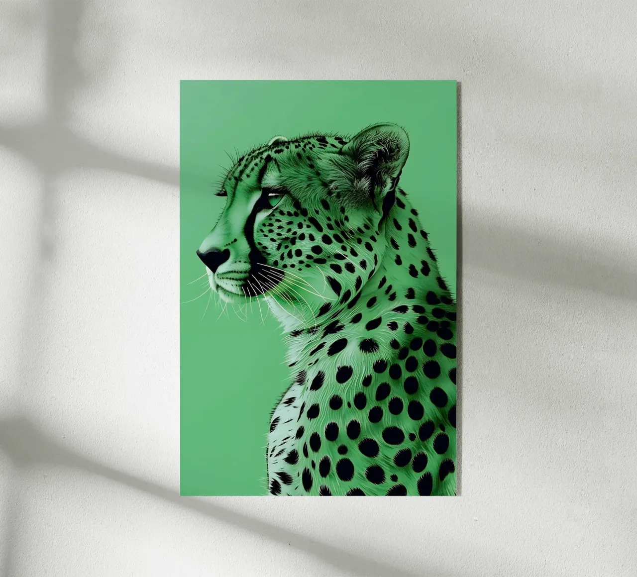 Leopardo in stile verde plexiglass da Yaso Design & Art