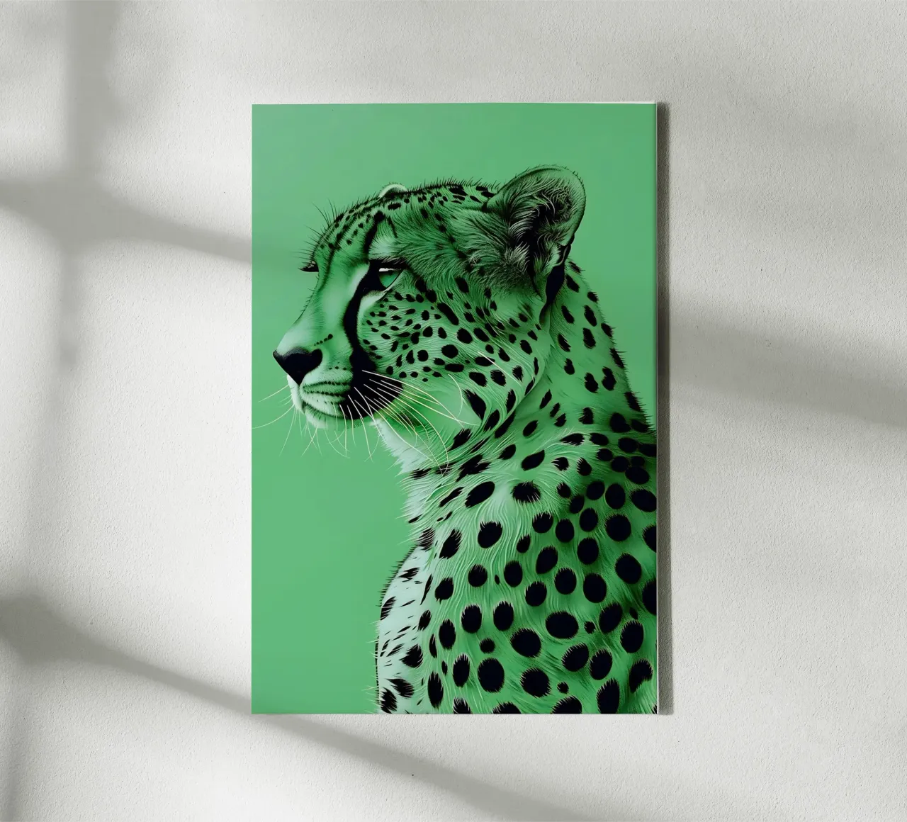 Leopard in green style canvas by Yaso Design & Art