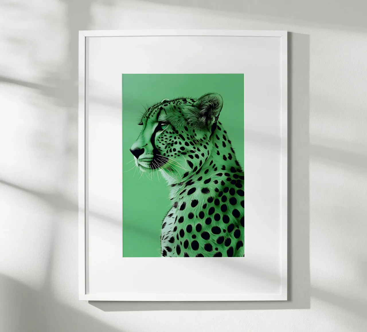 Leopardo in stile verde poster da Yaso Design & Art