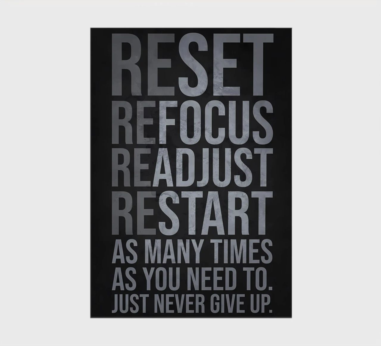 Reset, Refocus, Readjust, Restart notebook by Bassy