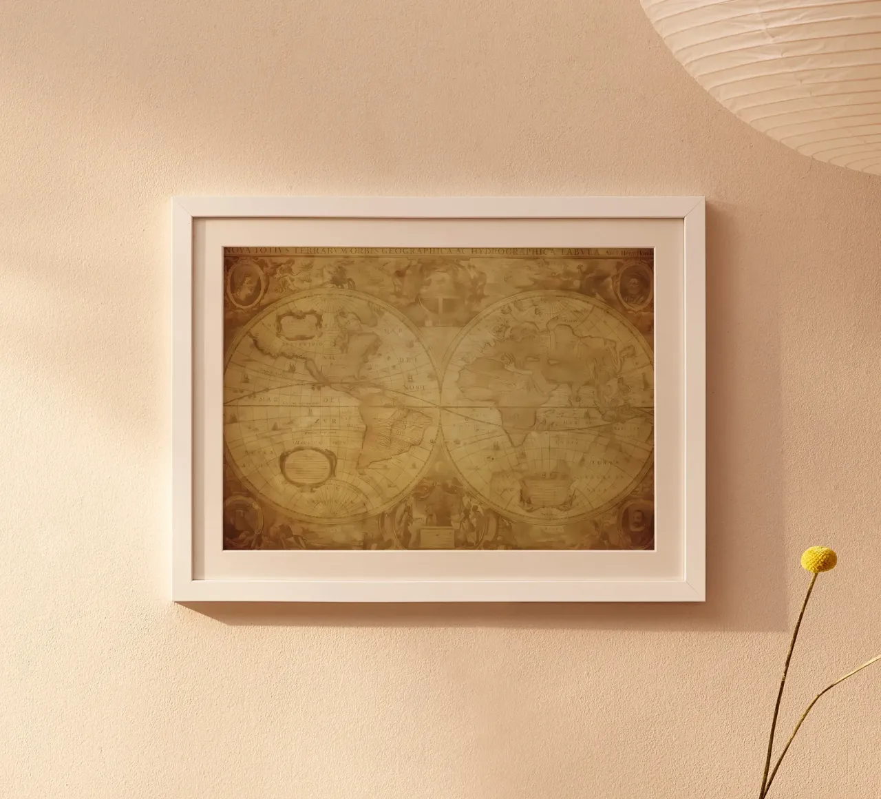 Vintage Map of the World poster by Delaplane