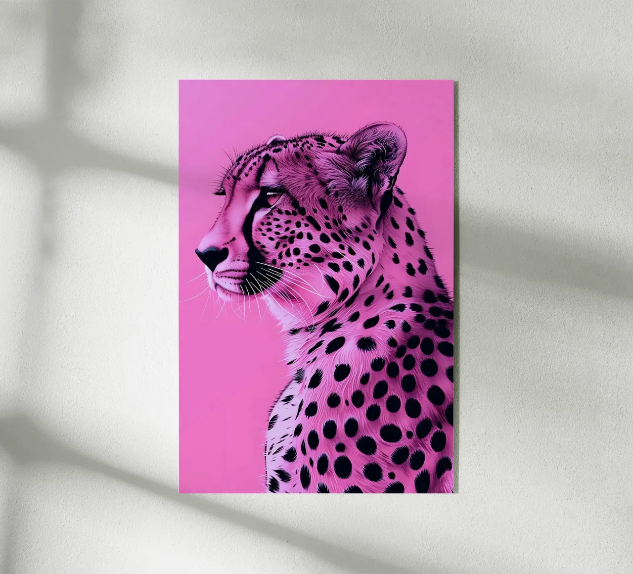 Leopardo in stile rosa plexiglass da Yaso Design & Art