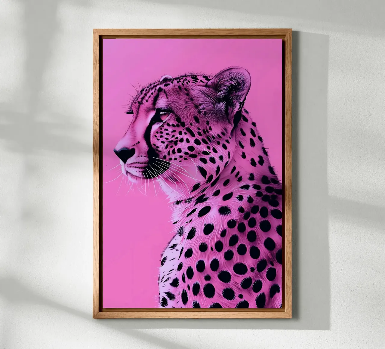Leopardo in stile rosa alluminio dibond da Yaso Design & Art