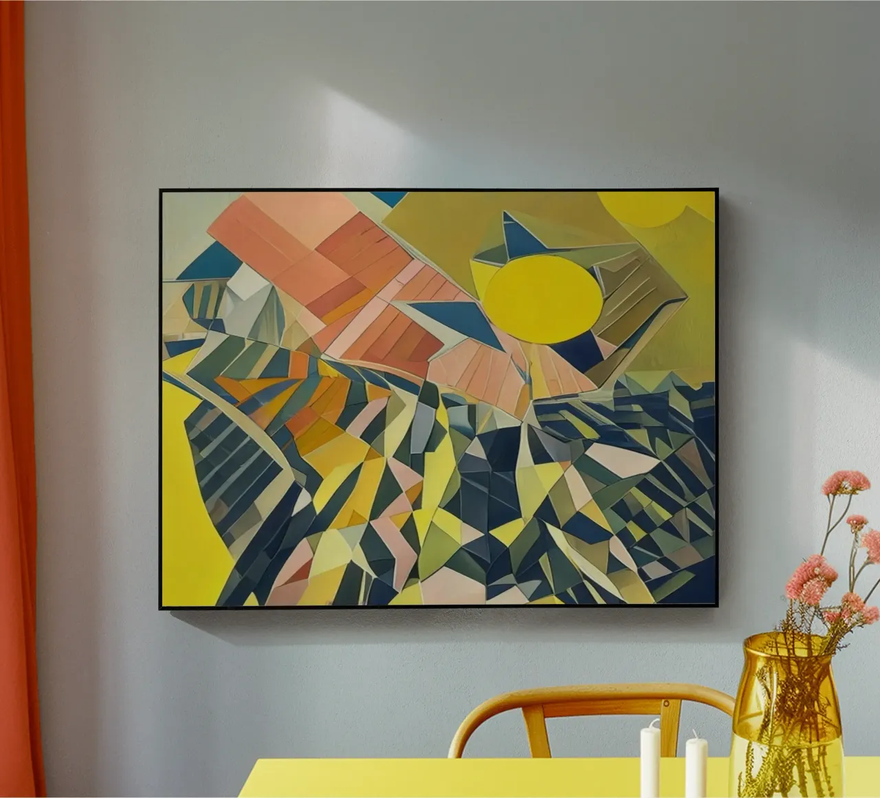 Excursie_landschap_20 acryl van Abstract Art by LK