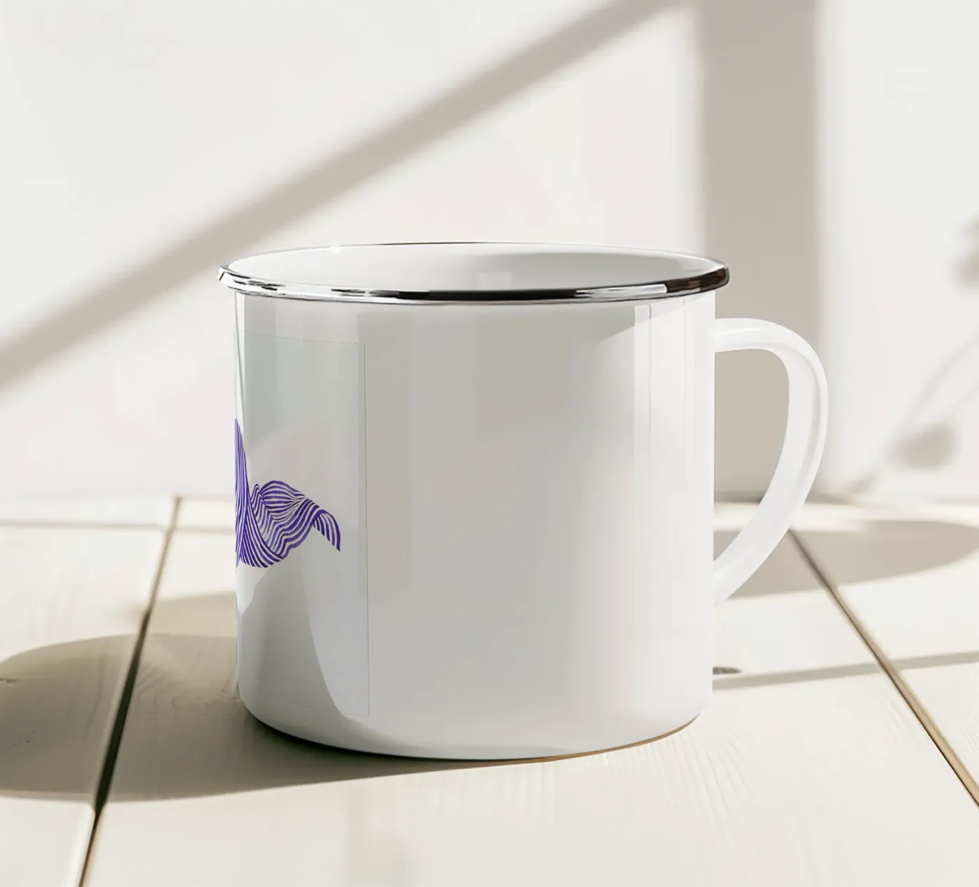 Waves enamel mug by Laura O'Connor
