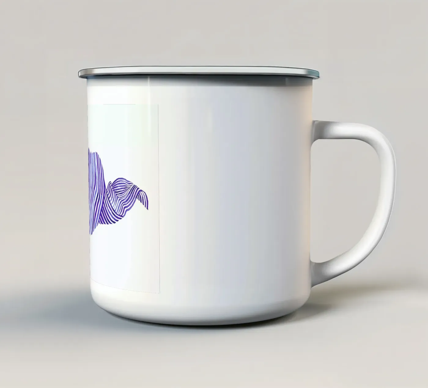 Waves enamel mug by Laura O'Connor