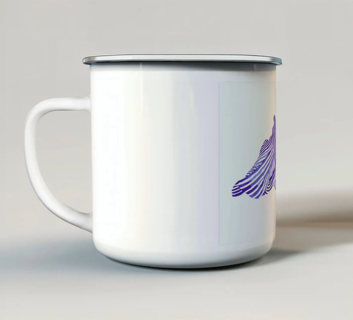 Waves enamel mug by Laura O'Connor