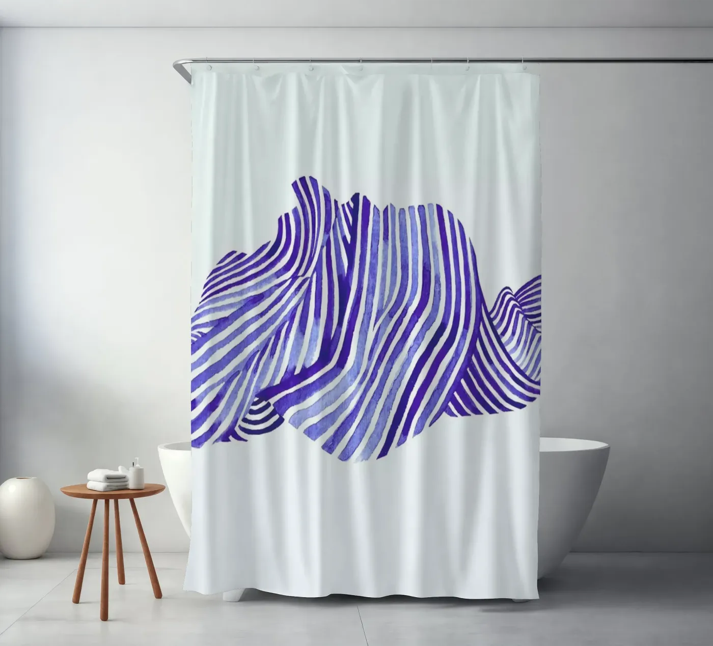 Waves Duschvorhang von Laura O'Connor