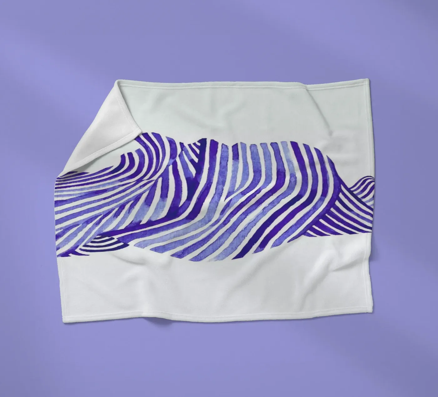 Waves fleece blanket by Laura O'Connor