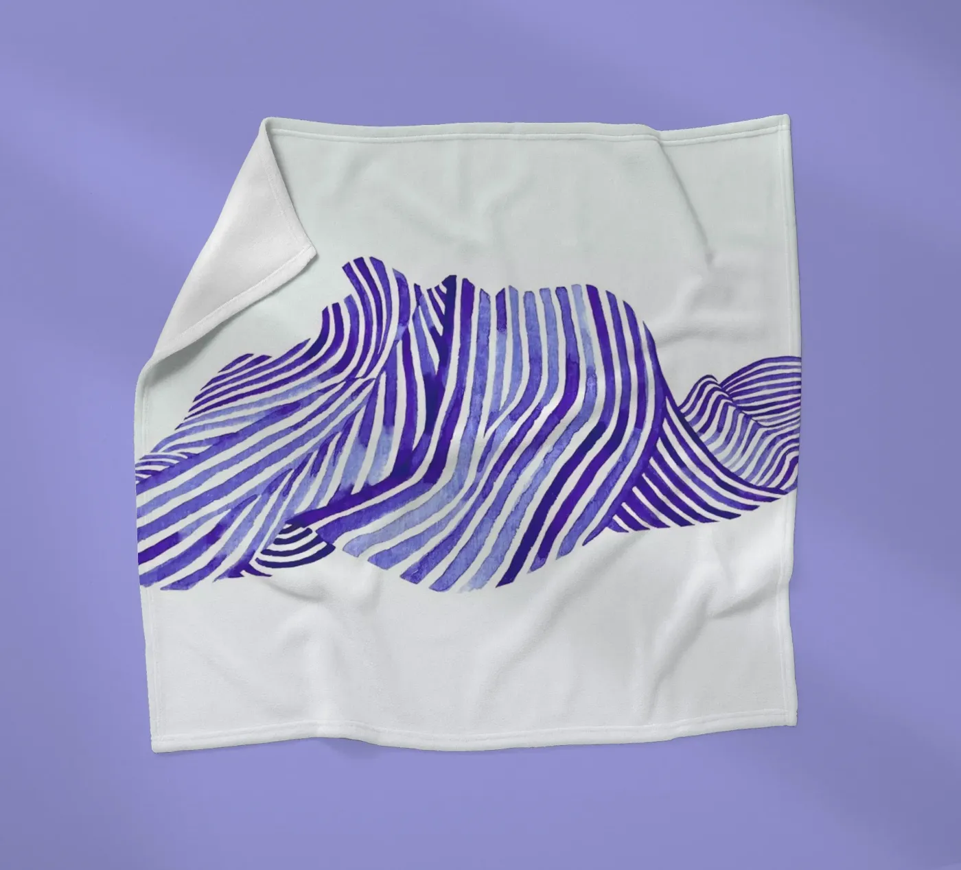 Waves fleece blanket by Laura O'Connor