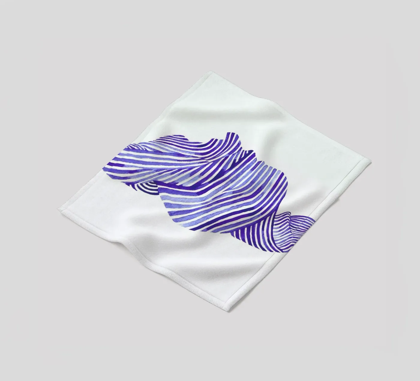 Waves fleece blanket by Laura O'Connor