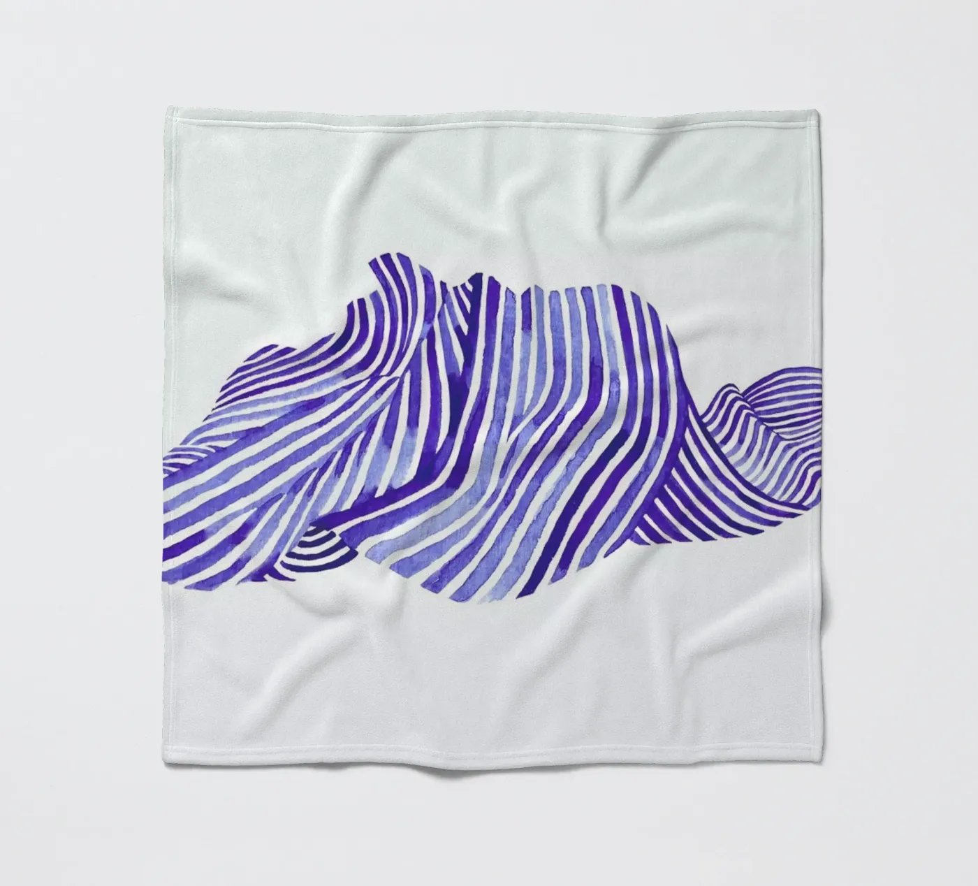 Waves fleece blanket by Laura O'Connor