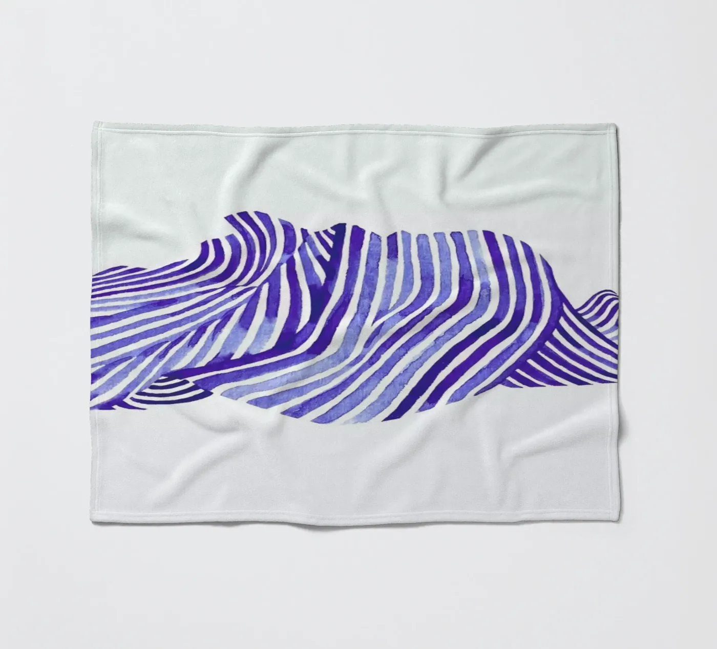 Waves fleece blanket by Laura O'Connor