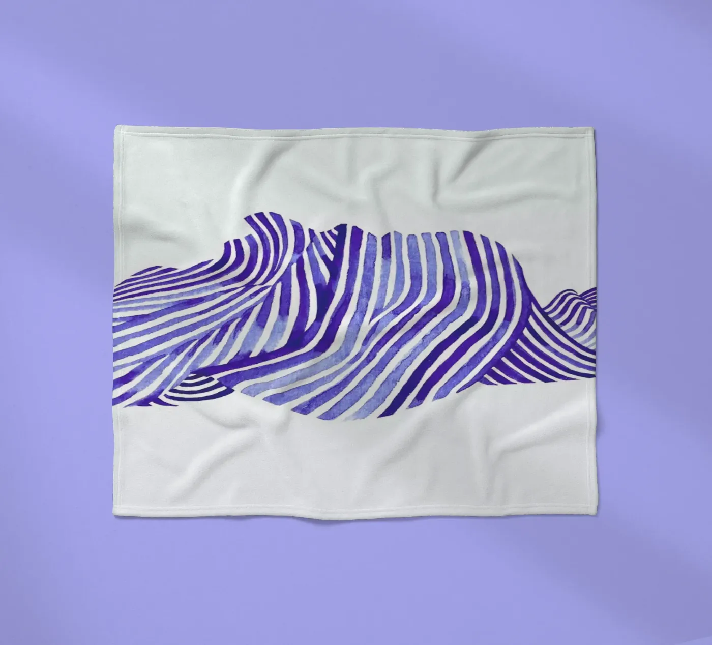 Waves fleece blanket by Laura O'Connor