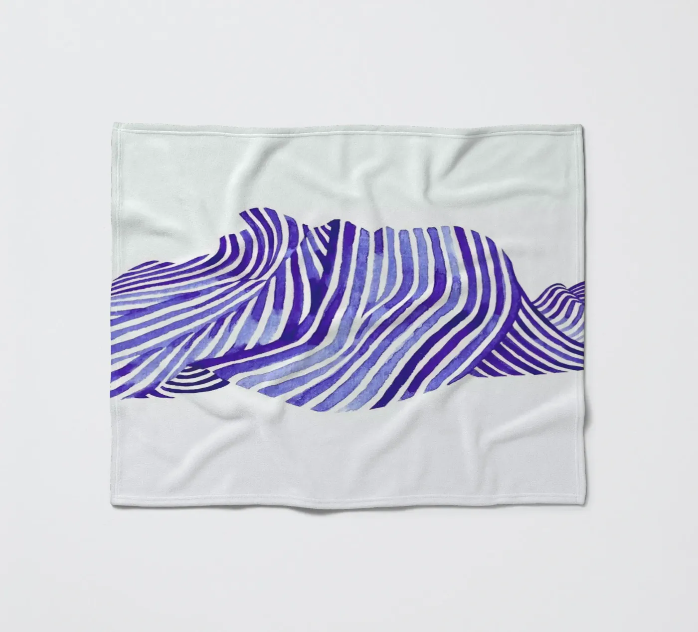Waves fleece blanket by Laura O'Connor