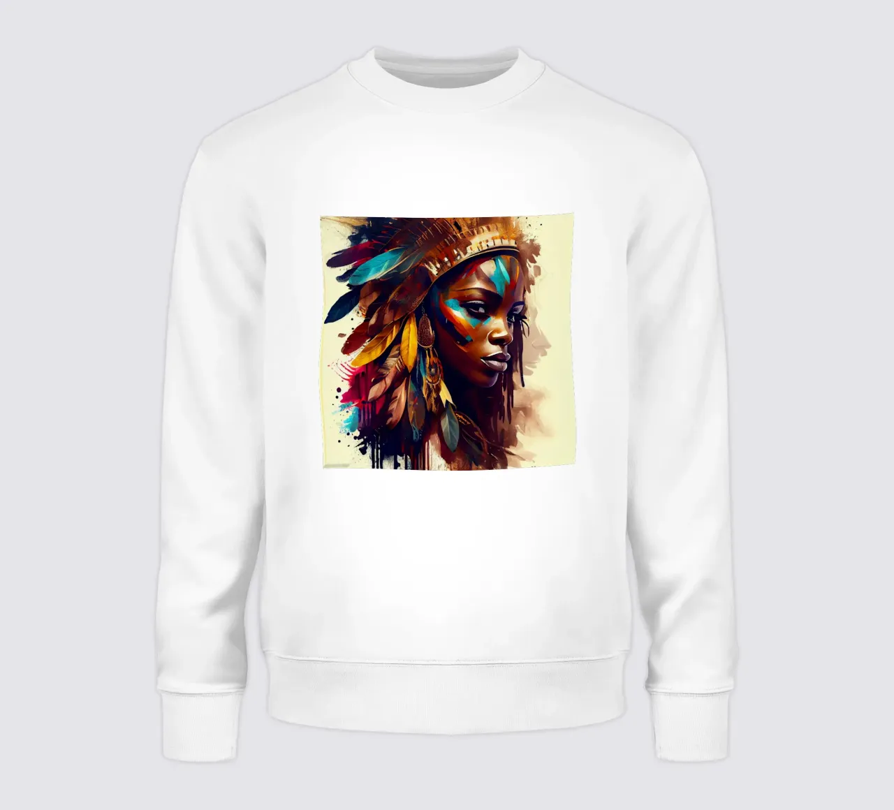 Poderosa mujer guerrera africana sudadera de Chromatic Fusion Studio