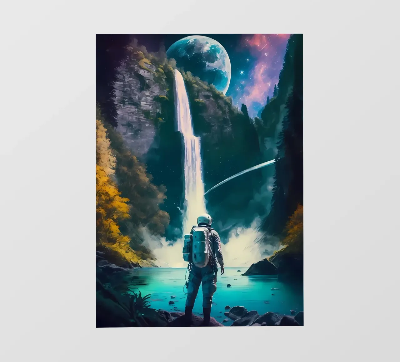 Astronauta della cascata telo in pvc da Mikesell