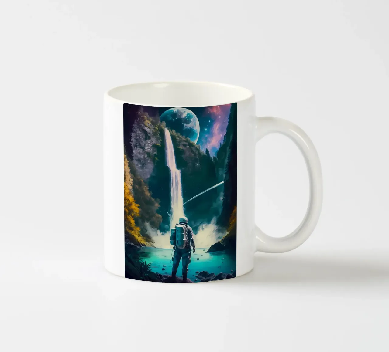 Astronauta della cascata tazza in ceramica da Mikesell
